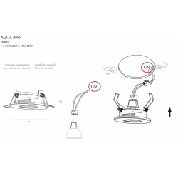 MAXLIGHT Aqua H0045 oprawa podtynkowa MR16 chrom IP65 metal 35W 12V