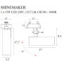 Maxlight Shinemaker H0119/20 adjustable recessed spotlight 15W 3000K