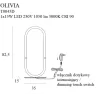 Maxlight Olivia T0045D złota lampa stołowa LED 15W, 3000K, CRI90