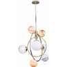 Maxlight Cosmos P0378 hanging lamp, 7 shades, gold, modern style