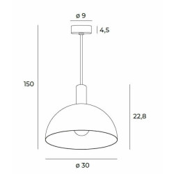 Maxlight Luisant P0473 hanging lamp, aluminum and modern E27 steel