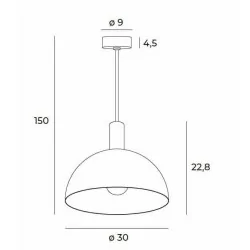 Maxlight Luisant P0473 lampa wisząca, aluminium i stal nowoczesna E27