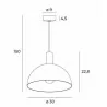 Maxlight Luisant P0473 lampa wisząca, aluminium i stal nowoczesna E27