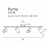 Maxlight Puma C0196 lampa sufitowa regulowana GU10 5W czarno/złota