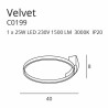 Maxlight Velvet C0199 modern LED ceiling lamp 25W, 1500lm, 3000K, black