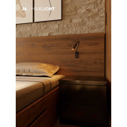 Maxlight Rider W0046/7 LED wall lamp 3000K, perfect for reading in the bedroom