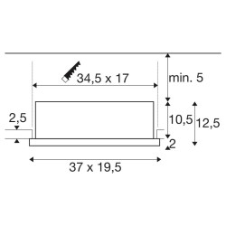 SLV KADUX 1008571/2/3/4 oprawa wpuszczana LED 3000K/4000K CRI90 IP20