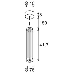 SLV QUIMERA 1008032/3/4 lampa wisząca LED 8,2W 2700K/3000K 3 kolory