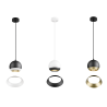 SLV LIGHT EYE 90/150 hanging lamp GU10 white, black spherical shade