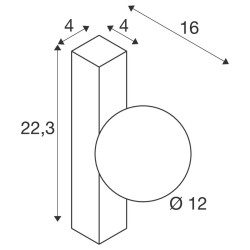 SLV SUN 1008123 czarny kinkiet szkło, żarówka G9 nowoczesny design