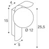 SLV SUN 1008124 czarny kinkiet szkło, żarówka G9, elegancki design