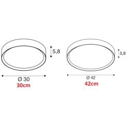 SLV DECONA 30/42 1008577/81 lampa natynkowa LED 30/42cm 2700K/3000K