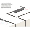 FLATTRACK łącznik sufit-ściana elektryczny