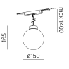 AQFORM MODERN BALL 16490 ball hanging lamp 6/9W for the FLATTRACK system