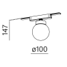 AQFORM MODERN BALL 16491 mini ball 4.5/6.5W for the FLATTRACK system