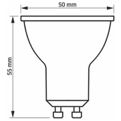 LED bulb GU10 6.9W 3000K, 4000K white, black