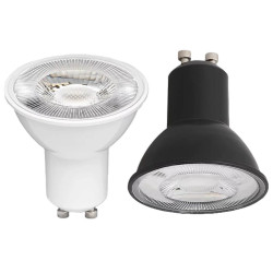 LED bulb GU10 6.9W 3000K, 4000K white, black