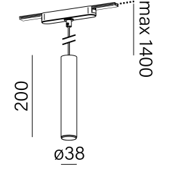 AQFORM PET mini LED 16494 hanging spotlight for the FLATTRACK system