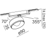 AQFORM QRLED next 16496 do FLATTRACK 48V wychylny reflektor LED 6/9W