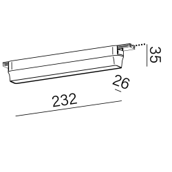 AQFORM RAFTER mini 16503 LED lamp 8.5W white, black for FLATTRACK 48V