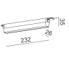 AQFORM RAFTER mini 16503 lampa LED 8,5W biała, czarna do FLATTRACK 48V