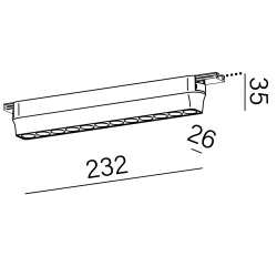 AQFORM RAFTER mini points 16504 FLATTRACK lamp 48V CRI90 white black