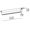 AQFORM RAFTER mini points 16504 lampa FLATTRACK 48V CRI90 biała czarna