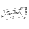 AQFORM RAFTER mini points move LED 11W 16502 do FLATTRACK 48V CRI90