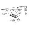 AQFORM RAFTER points LED 16499 for FLATTRACK adjustable white, black