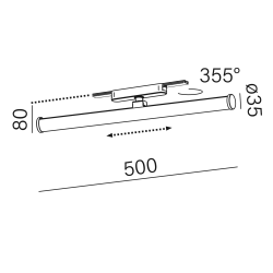 AQFORM TUBE STIFF LED 16505 lampa LED 10W do FLATTRACK obrót 355°