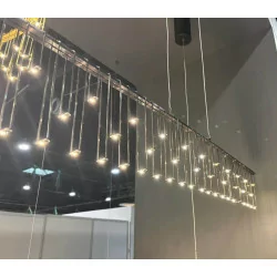 LUCES HUARAZ LE44446/7 hanging lamp black, gold, 3000K modern