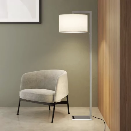 Astro Venn Floor floor lamp, brown, nickel, chrome, E27 LED bulb