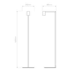 Astro ASCOLI FLOOR 1286155/6/7 floor lamp with a round GU10 base