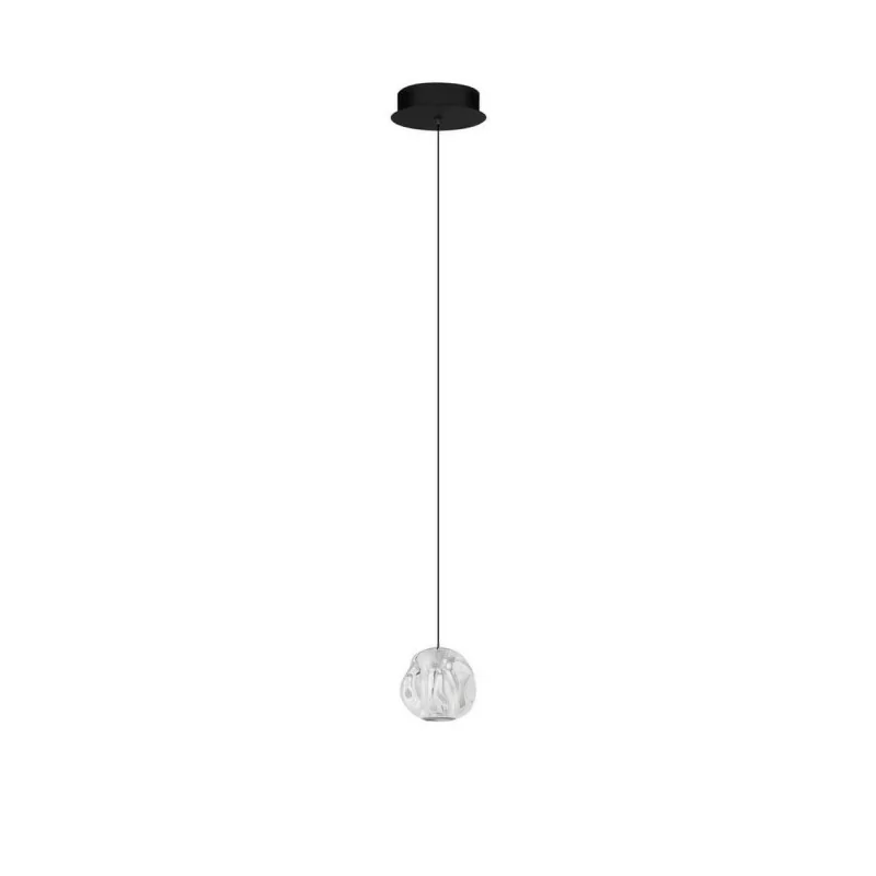 LUCES CHEPEN LE44641 czarna lampa wisząca LED 6W metal i akryl