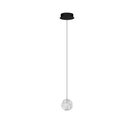 LUCES CHEPEN LE44641 czarna lampa wisząca LED 6W metal i akryl