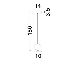 LUCES CHEPEN LE44641 czarna lampa wisząca LED 6W metal i akryl