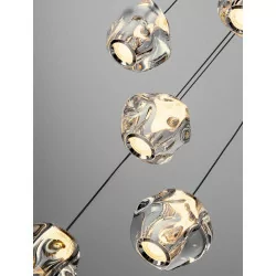 LUCES CHEPEN LE44642/3 black LED hanging lamp 3000K metal and acrylic