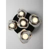 LUCES CHEPEN LE44642/3 czarna lampa wisząca LED 3000K metal i akryl