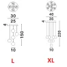 LUCES CHEPEN LE44642/3 czarna lampa wisząca LED 3000K metal i akryl