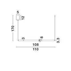 LUCES URUBICHA LE44689 lampa wisząca LED 20W aluminium ceramika akryl