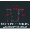 SLED MULTILINE trimless recessed magnetic track 12.5mm drawing