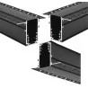 MULTILINE magnetic track for flush mounting in 12.5mm boards black, trimless