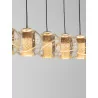 LUCES CUYO LE44720 LED hanging lamp 3000K 16W gold, 5 lamp shades