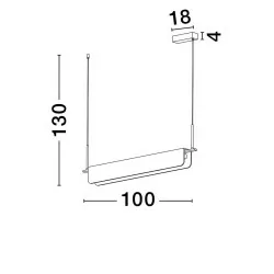 LUCES MAIRANA LE44621 lampa wisząca LED 35W 3000K złota nowoczesna