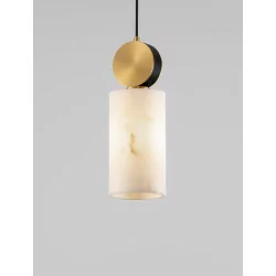 LUCES SAIPINA LE44622 lampa wisząca złota, marmurowa, żarówka E27 12W