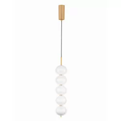 LUCES TIPUANI LE44624 hanging lamp with 5 shades, glass and gold