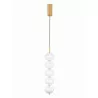 LUCES TIPUANI LE44624 hanging lamp with 5 shades, glass and gold