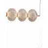 LUCES TIPUANI LE44625 hanging lamp with 6 lamp shades, glass and gold