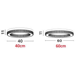 LUCES YOTAU LE44727/8 lampa sufitowa LED 3000K 46W/70W złoto, akryl