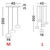 LUCES ESPINAR LE44498, LE44731 LED hanging lamp 3000K 18/23W